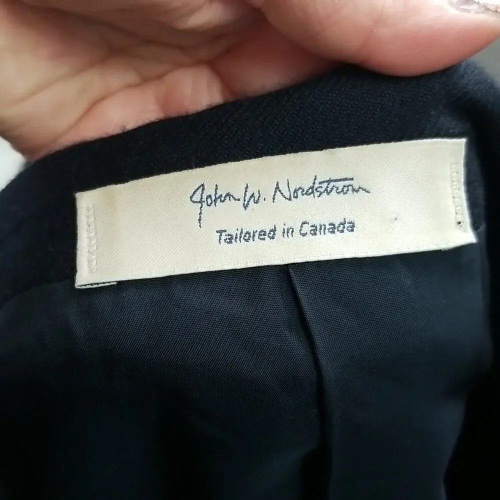 JOHN W. Nordstrom 44R Sport Coat Loro Pianna Italy 100% Cashmere Navy Two Button
